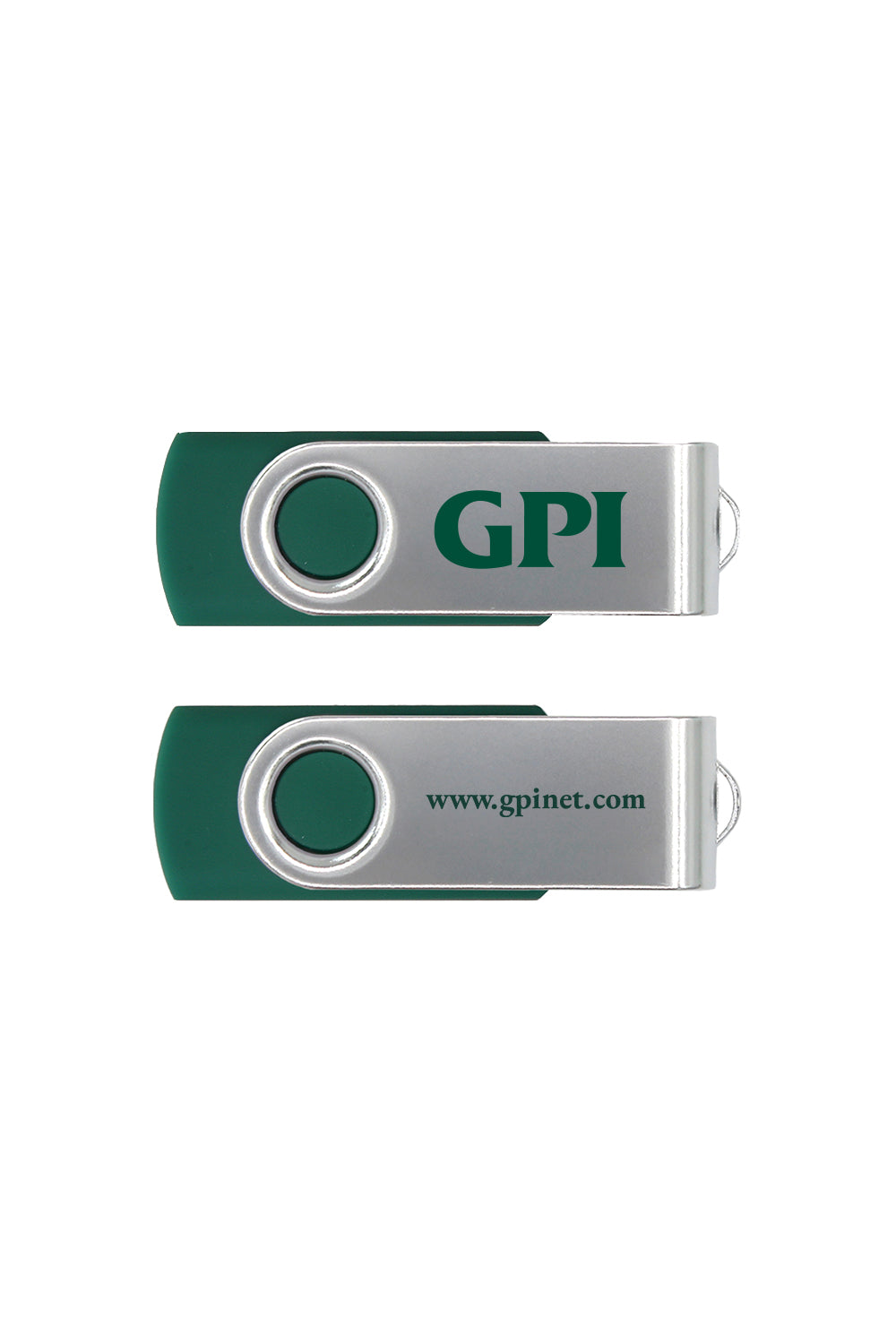 USB Flash Drive Silver Swivel