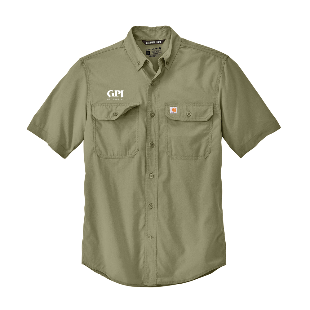 Men's Solid Short Sleeve Shirt - Geospatial