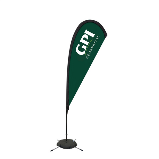 8' Premium Teardrop Sail Sign, 1-Sided - Geospatial