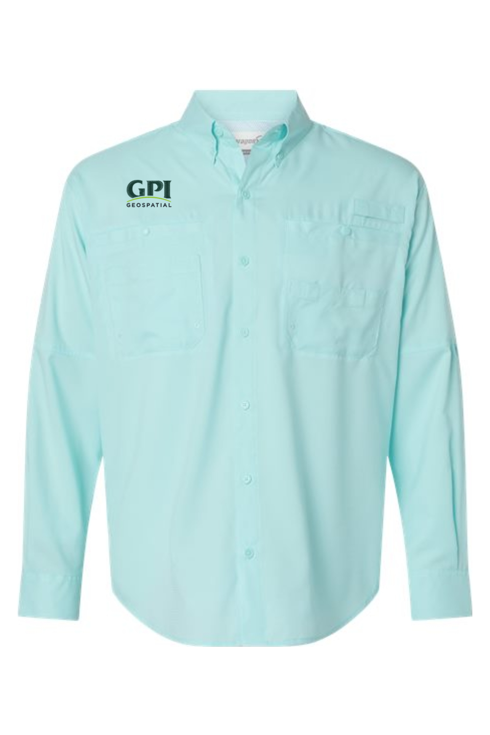 Men's Performance Long Sleeve Fishing Shirt - Geospatial