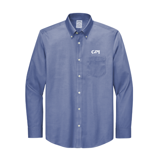 Men's Wrinkle-Free Stretch Pinpoint Shirt - Geospatial