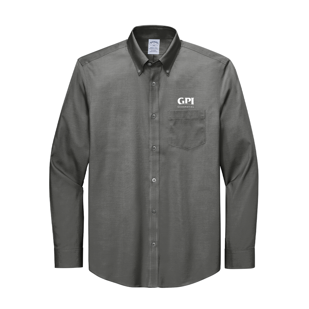 Men's Wrinkle-Free Stretch Pinpoint Shirt - Geospatial