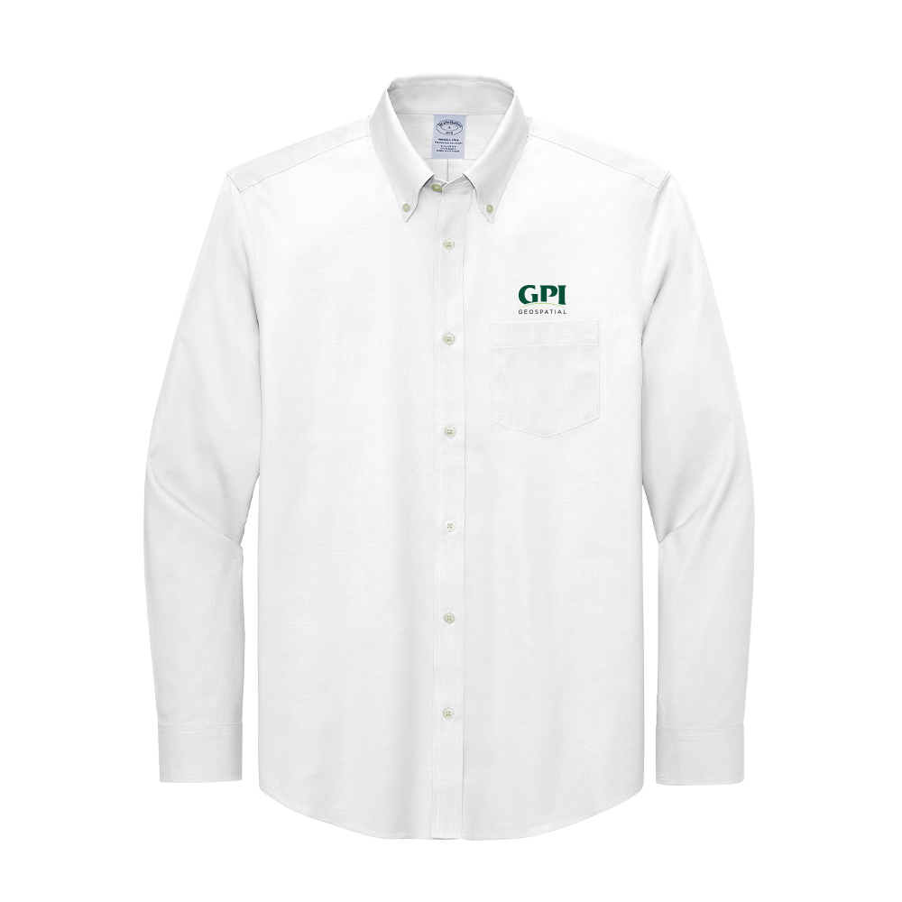 Men's Wrinkle-Free Stretch Pinpoint Shirt - Geospatial