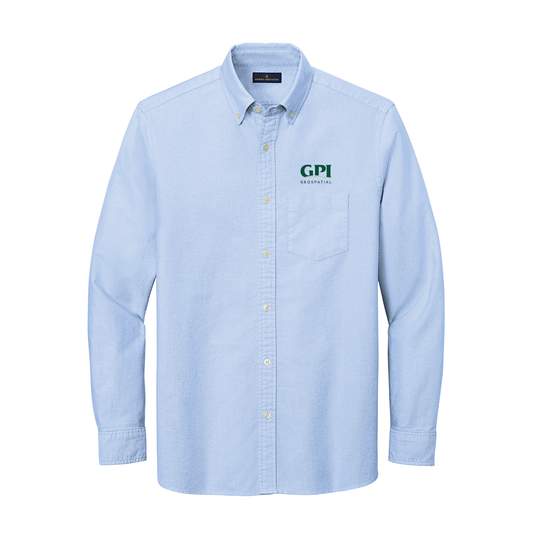 Men's Casual Oxford Cloth Shirt - Geospatial