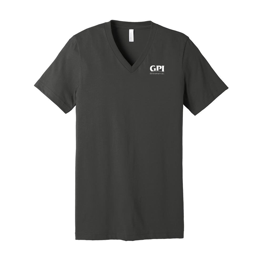 Men's Jersey Short Sleeve V-Neck Tee - Geospatial