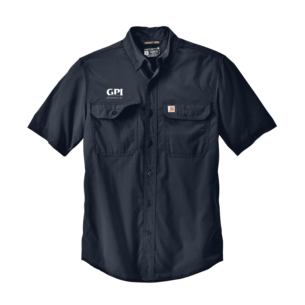 Men's Solid Short Sleeve Shirt - Geospatial