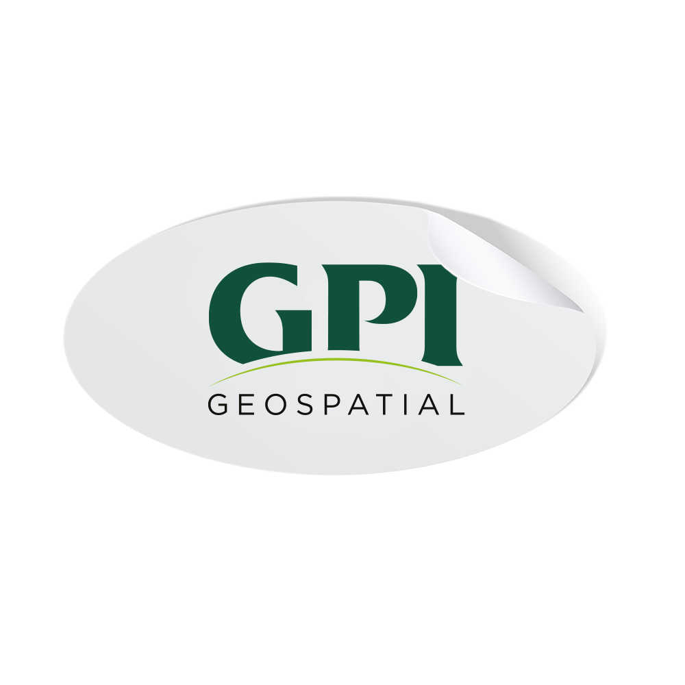 Hard Hat Stickers 3 x 2 - Geospatial