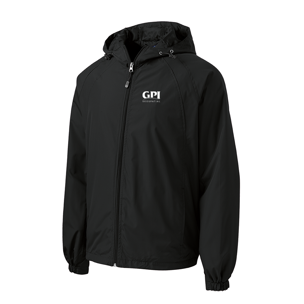 Men's Hooded Raglan Jacket - Geospatial