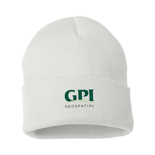 Solid 12" Cuffed Beanie - Geospatial