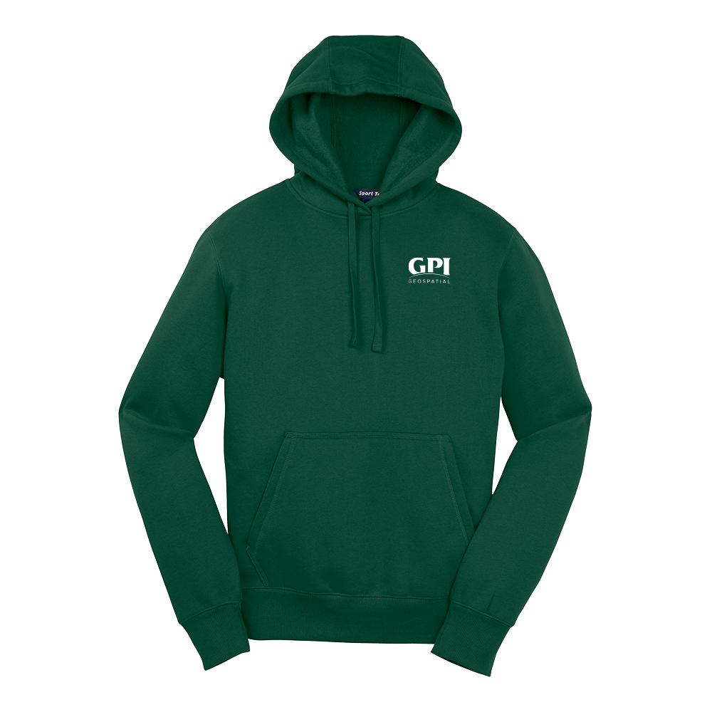 Men's Pullover Hooded Sweatshirt - Geospatial