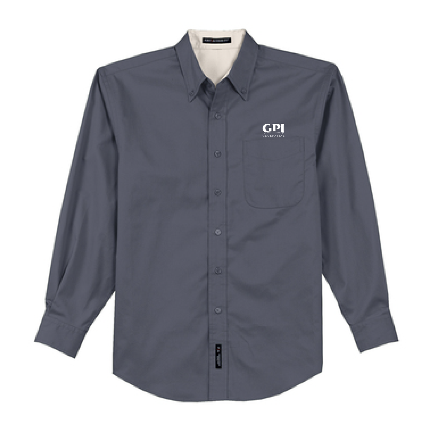 Men's Tall Long Sleeve Easy Care Shirt - Geospatial