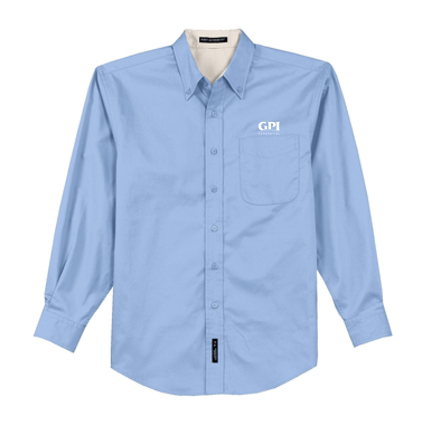 Men's Tall Long Sleeve Easy Care Shirt - Geospatial