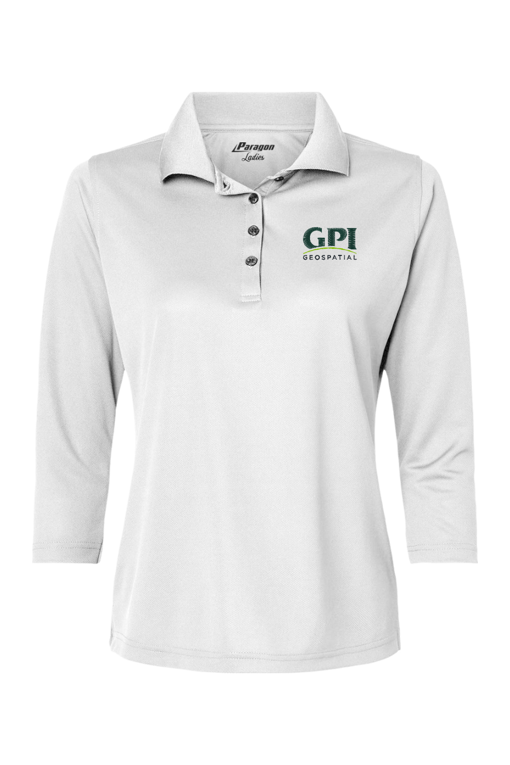 Women's Three-Quarter Sleeve Polo - Geospatial