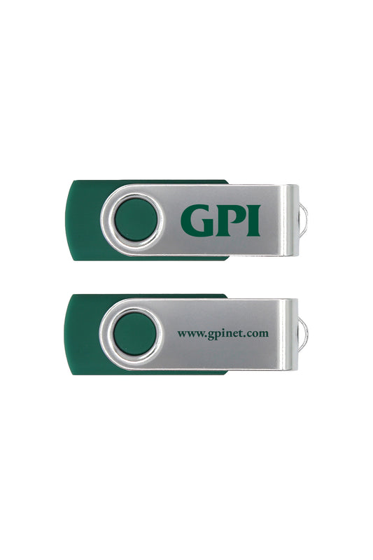 USB Flash Drive Silver Swivel