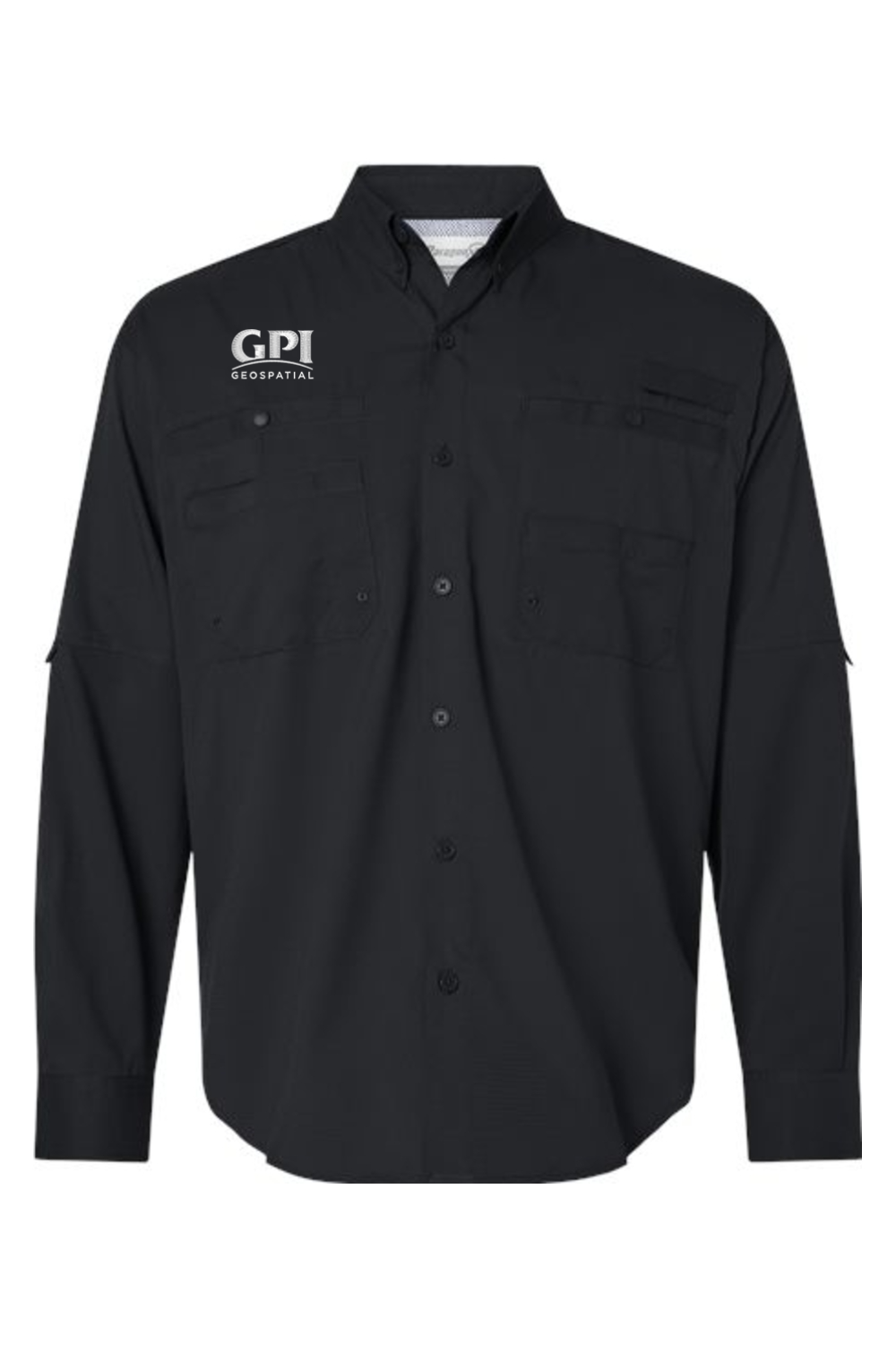 Men's Performance Long Sleeve Fishing Shirt - Geospatial