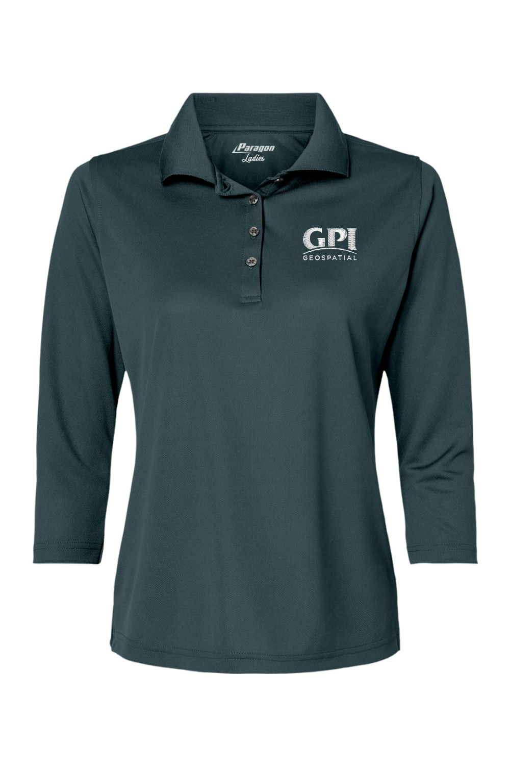 Women's Three-Quarter Sleeve Polo - Geospatial