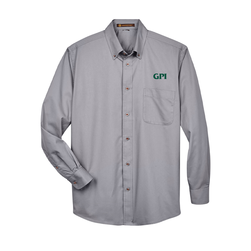 Men's Easy Blend Long-Sleeve Twill Shirt with Stain-Release