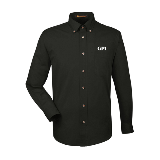 Men's Easy Blend Long-Sleeve Twill Shirt with Stain-Release